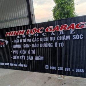 Bảng hiệu tôn sóng bảng hiệu tôn sóng cho garage chăm sóc xe