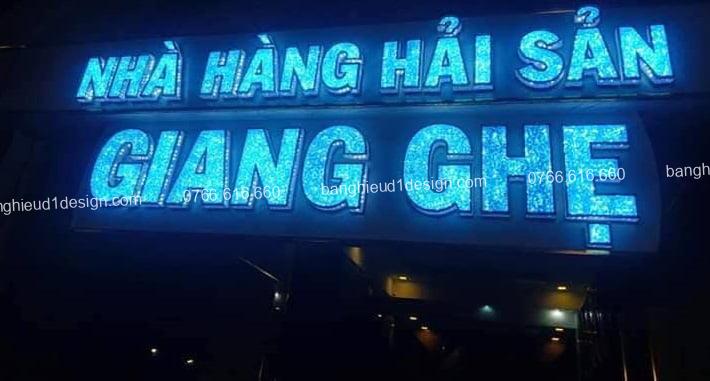 Bộ chữ acrylic cho nhà hàng xuyên sáng ban đêm Bộ chữ acrylic cho nhà hàng xuyên sáng ban đêm