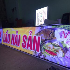 bảng hiệu bạt xuyên đèn quán ăn