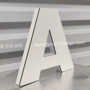 chữ nổi alu uốn tay thủ công