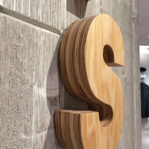 chữ gỗ cắt tự nhiên