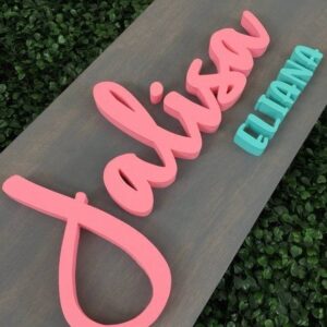 chữ gỗ phun sơn đa sắc siêu đẹp và dễ thương