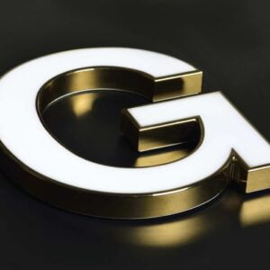 chữ inox vàng gold sáng mặt mica