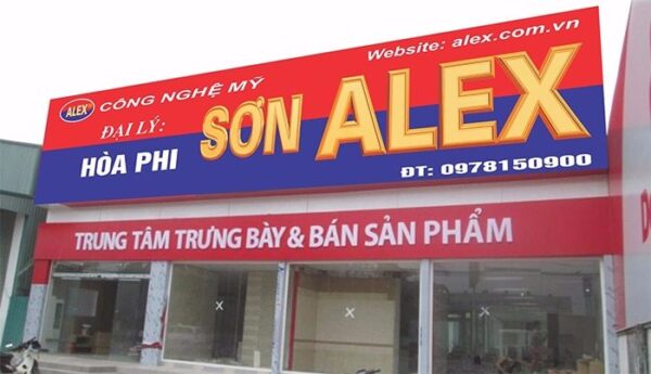 bảng hiệu bạt đế xám chất lượng