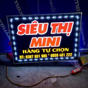 Hộp Đèn Alu Âm Bản Lọng Mica hộp đèn alu âm bản với viền led xung quanh