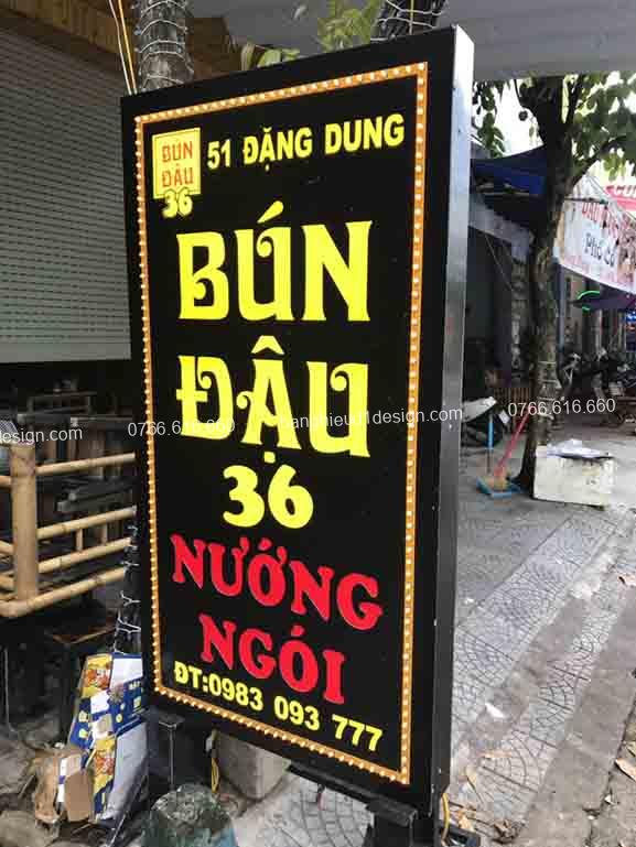 hộp đèn alu âm bản cho quán ăn hộp đèn alu âm bản cho quán ăn