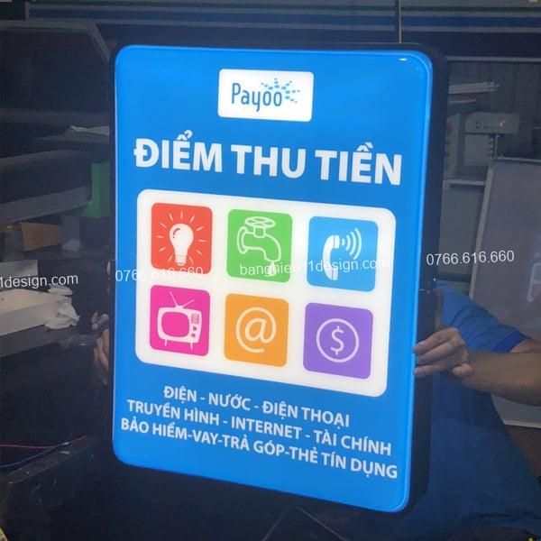 hộp đèn mica xanh dán decal hút nổi hộp đèn mica xanh dán decal hút nổi