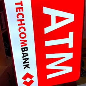 Hộp đèn mica hút nổi hộp đèn ngân hàng hút nổi đẹp