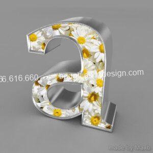 Chữ nổi mica chữ mica in UV hông Inox có gờ