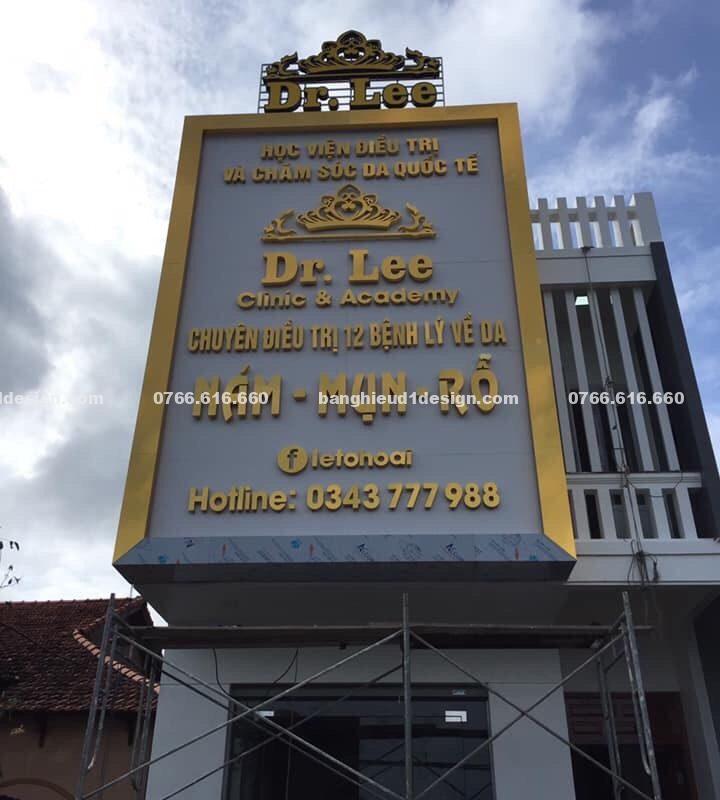 thi công bảng hiệu alu spa, thẩm mỹ viện thi công bảng hiệu alu spa, thẩm mỹ viện