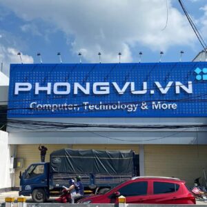 Bảng Hiệu Tôn Đục Lỗ bảng hiệu bằng thanh lam tôn đục lỗ màu xanh