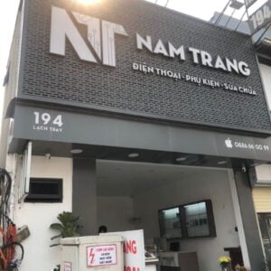 bảng hiệu từ thanh lam tôn đục lỗ sang trọng thẩm mỹ