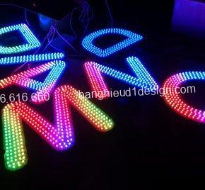 Chữ nổi LED cấm mặt chữ rgb nhiều màu