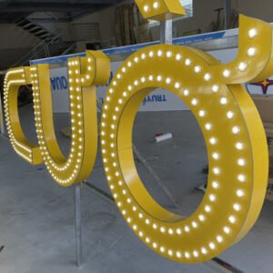 Chữ nổi LED cấm mặt chữ chữ alu đèn led cấm mặt