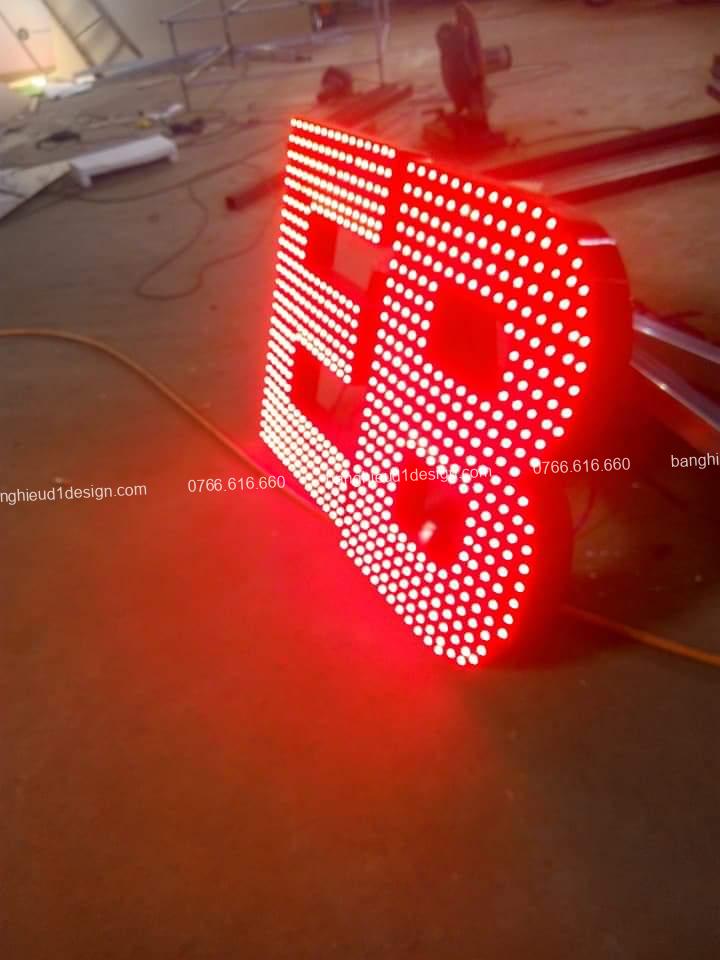 Chữ alu đỏ đèn led đỏ Chữ alu đỏ đèn led đỏ