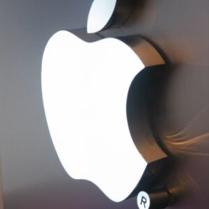 Chữ nổi mica logo mica xuyên sáng chân inox