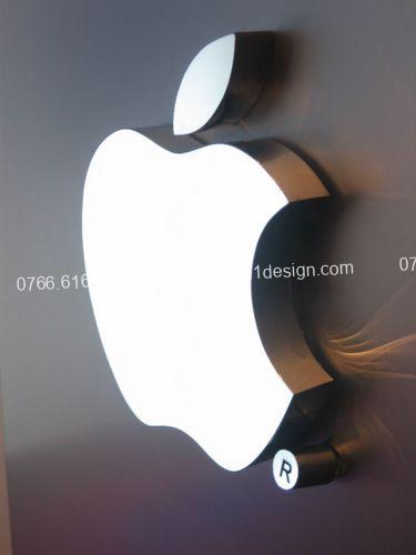 logo mica xuyên sáng chân inox logo mica xuyên sáng chân inox