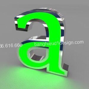Chữ nổi mica chữ nổi mica chân inox trắng