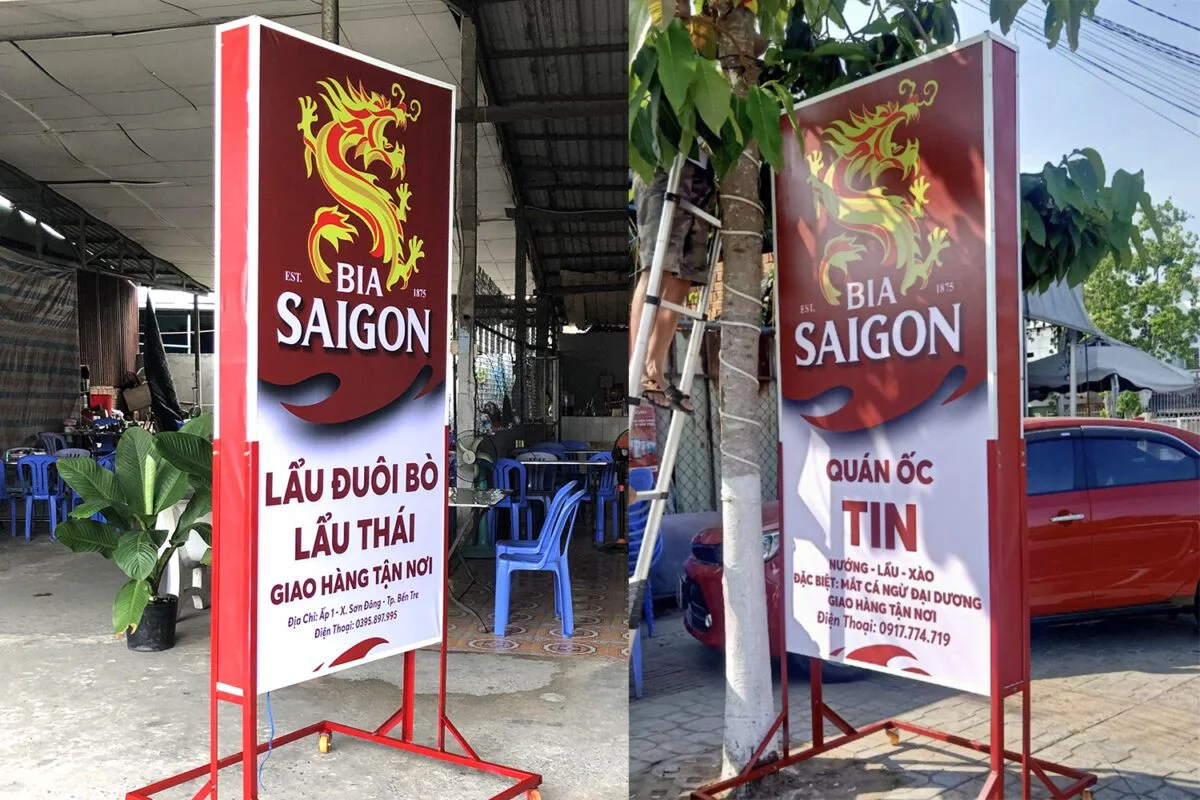 Hộp Đèn Bạt Hiflex hộp đèn bạt cho quán nhậu