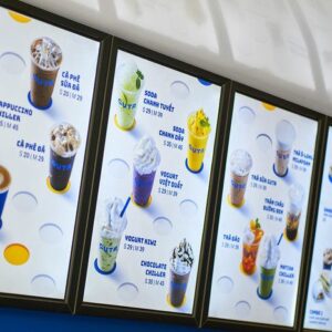 Hộp đèn siêu mỏng hộp đèn mỏng cho quán cafe làm menu