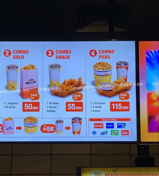 menu sáng đèn siêu mỏng menu sáng đèn siêu mỏng