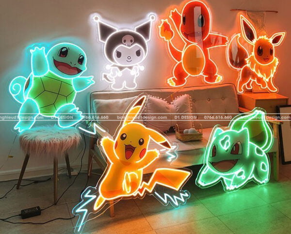 neon sign in hình pokemon