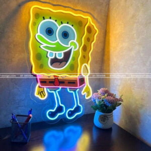 Neon sign tranh in UV neon sign in hình hoạt hình