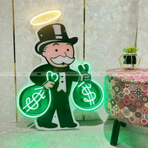 Neon sign tranh in UV neon sign in hình hoạt hình 2