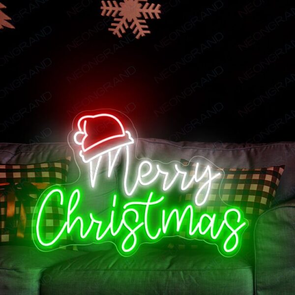 neon sign giáng sinh merry christmas