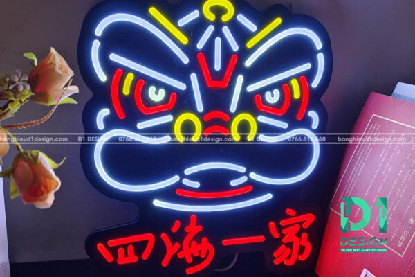 neon sign năm mới new year đẹp mắt con lân