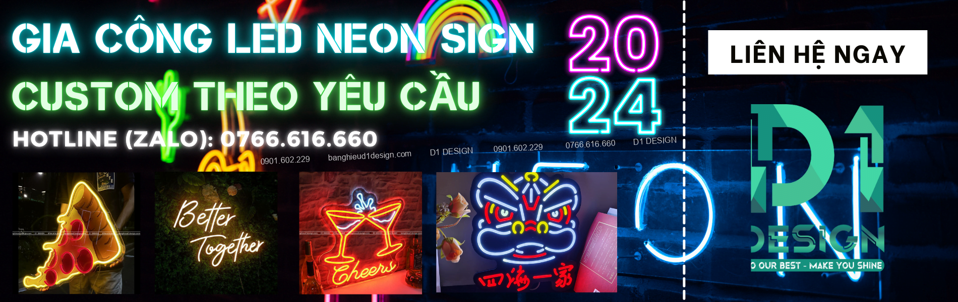 D1 DESIGN | Thi công, thiết kế bảng hiệu quảng cáo TP.HCM BANNER NEON D1