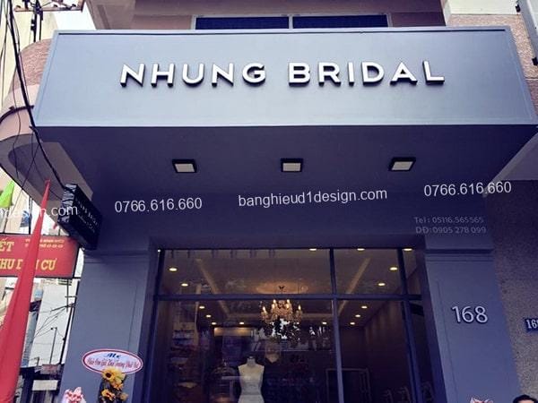 Bảng hiệu wedding áo cưới tham khảo