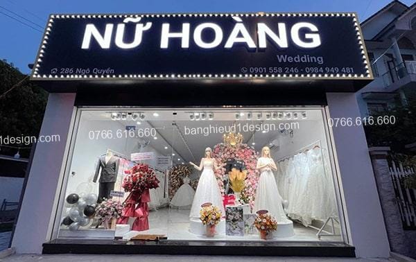 Bảng hiệu wedding áo cưới tham khảo