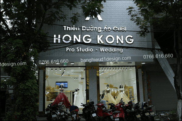 Bảng hiệu wedding áo cưới tham khảo