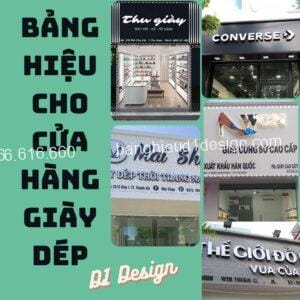 Bảng hiệu cho cửa hàng bán giày dép thu hút