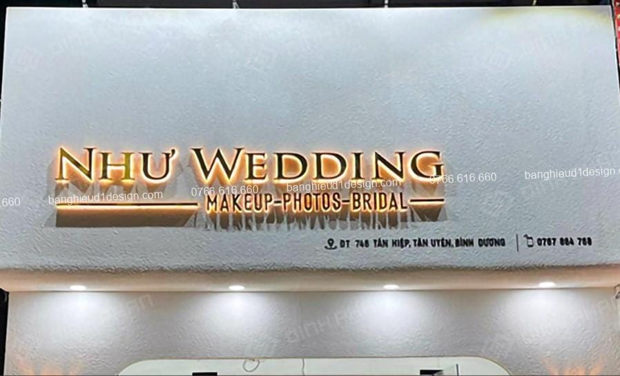 Bảng hiệu wedding áo cưới tham khảo