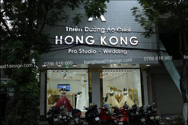 Bảng hiệu wedding áo cưới tham khảo