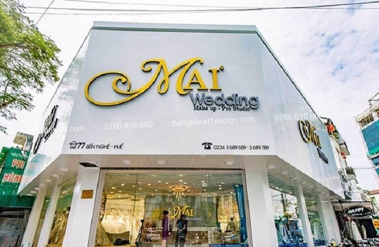 Bảng hiệu wedding áo cưới tham khảo