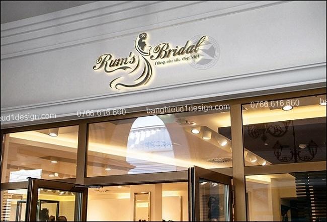 Bảng hiệu wedding áo cưới tham khảo