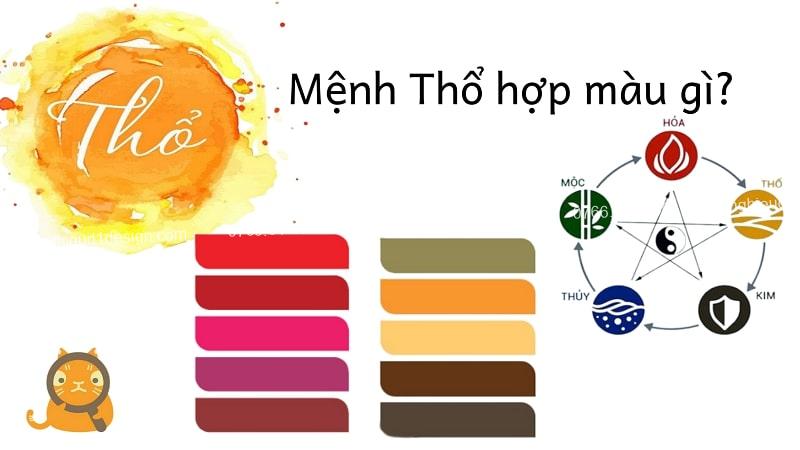 mệnh thổ làm biển quảng cáo màu gì