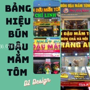Bảng hiệu bún đậu mắm tôm thu hút khách hàng