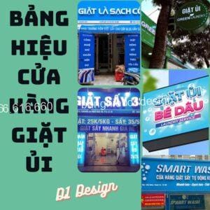 Bảng hiệu cửa hàng giặt ủi thu hút khách hàng