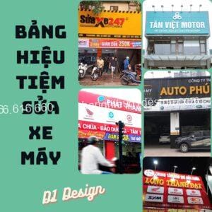 Bảng hiệu tiệm sửa xe máy thu hút khách hàng