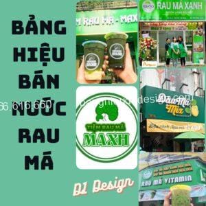 Thiết kế bảng hiệu bán nước rau má độc đáo, thu hút khách hàng - D1 Design
