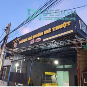 bảng hiệu tôn sóng sơn đen chữ nổi Thủ Dầu Một