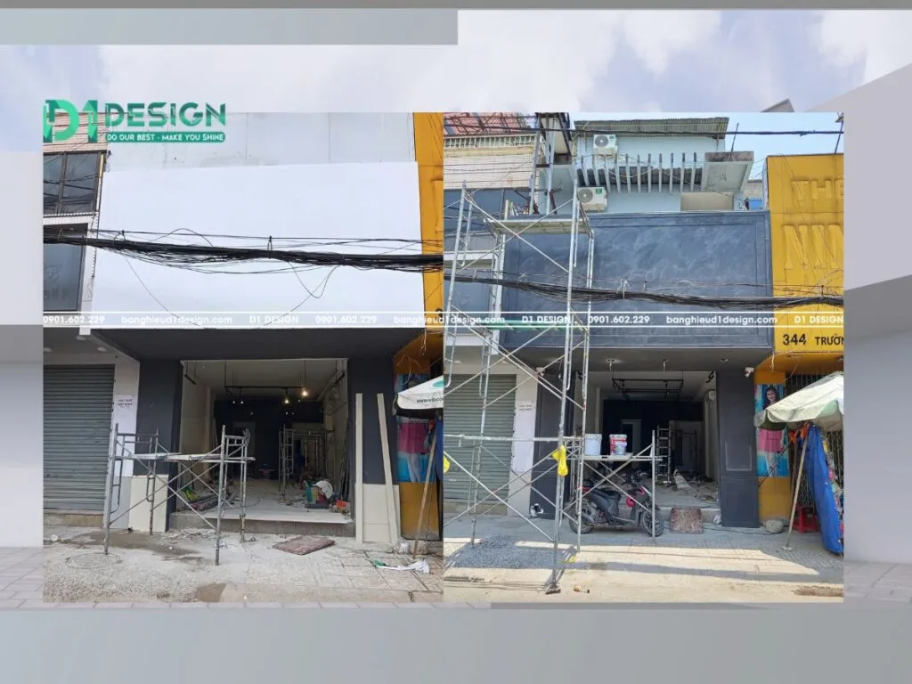 bảng hiệu cemboard shop hoa fena florist công trình thi công shop hoa tân bình