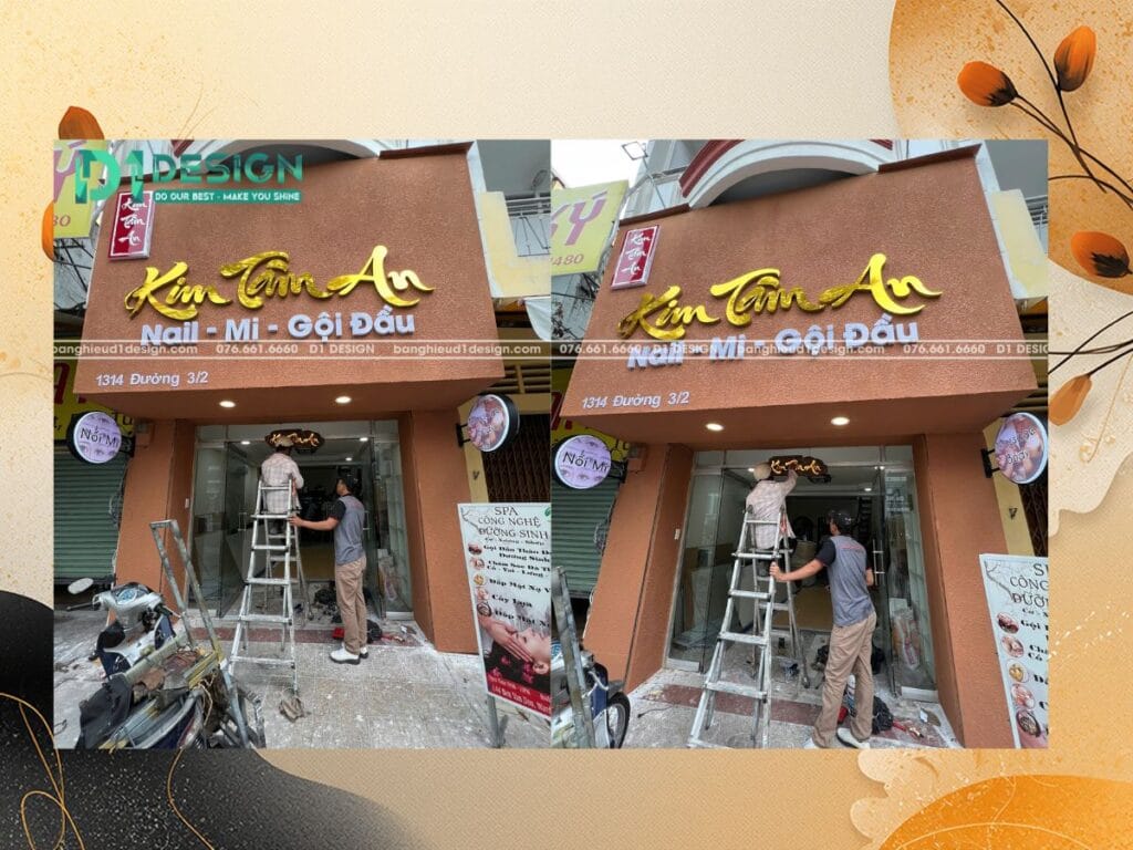 Bảng Hiệu gội đậu tiệm massage sơn gai