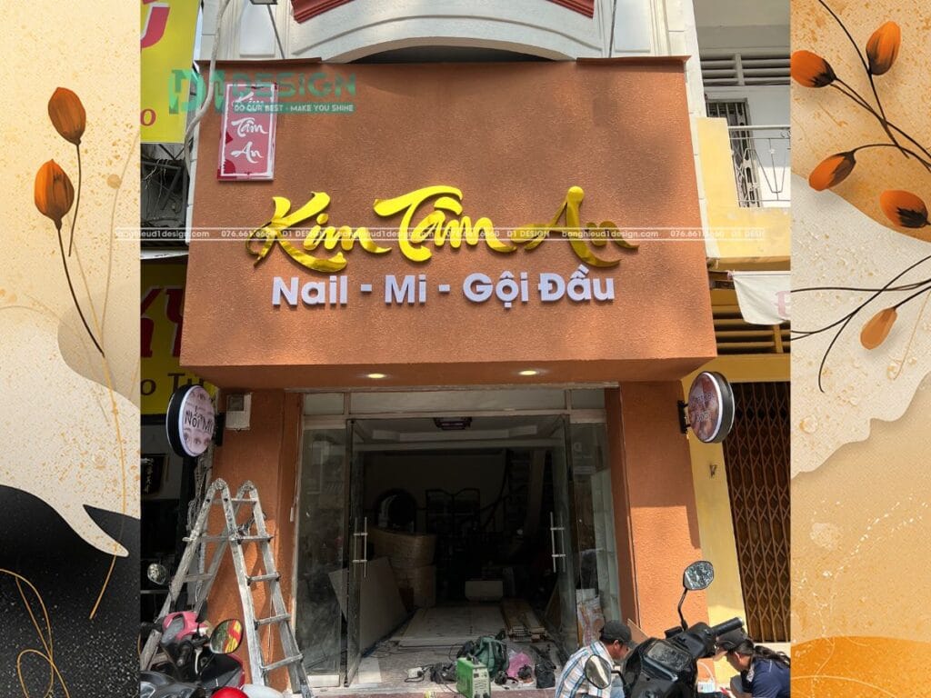 Bảng hiệu sơn gai Kim Tâm An